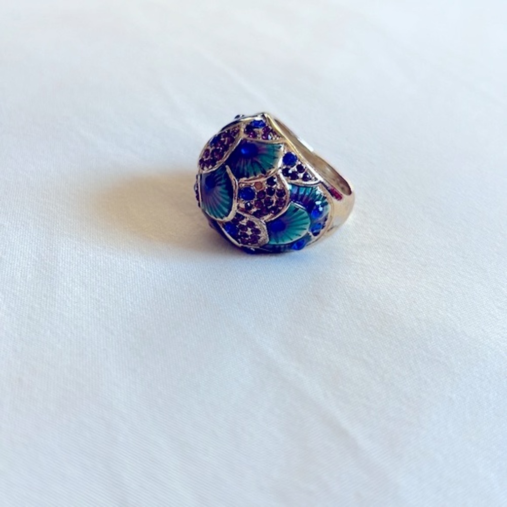 “Peacock” / “Mermaid” Statement Cocktail Ring 💎